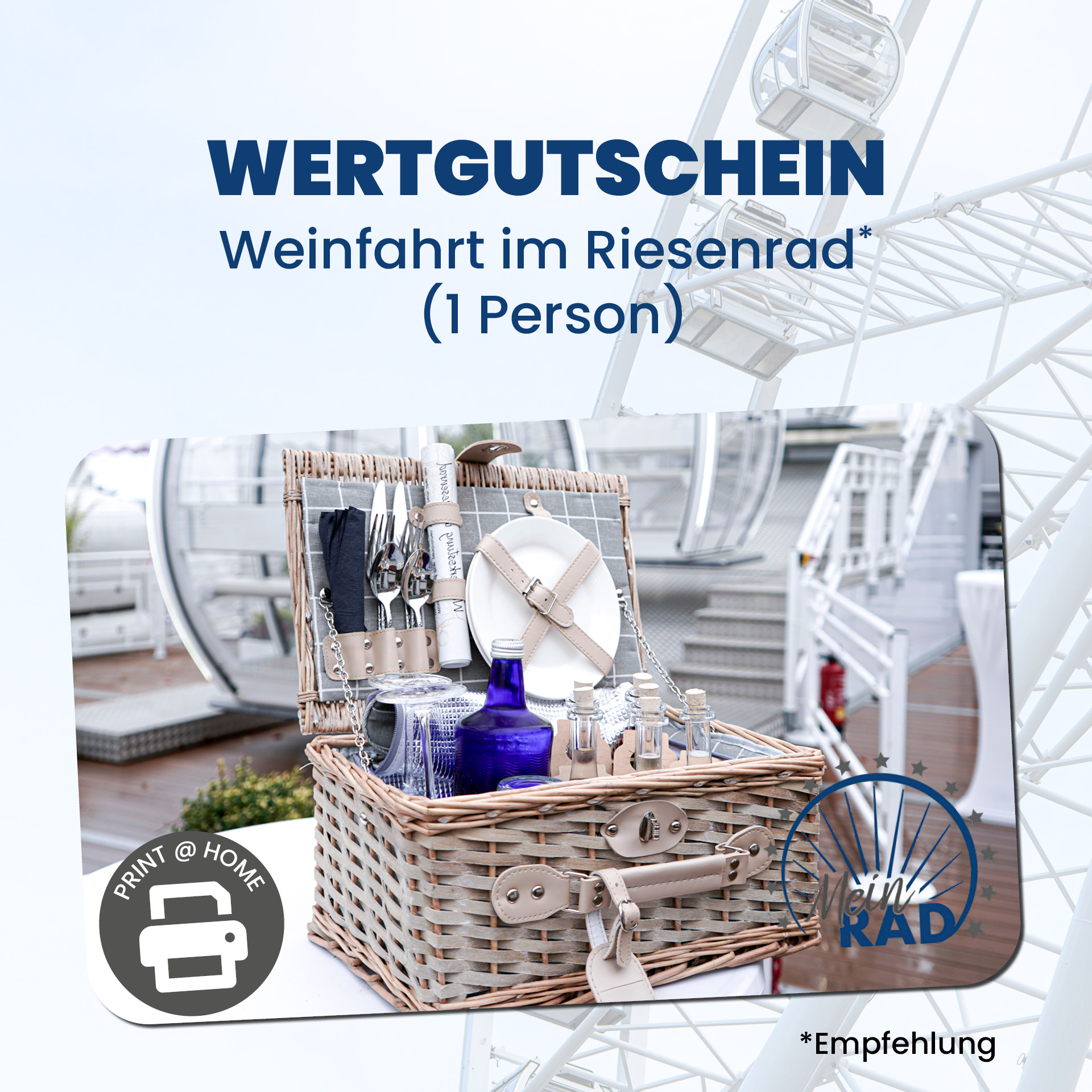 Wertgutschein - Weinfahrt im Riesenrad –  für 1 Person