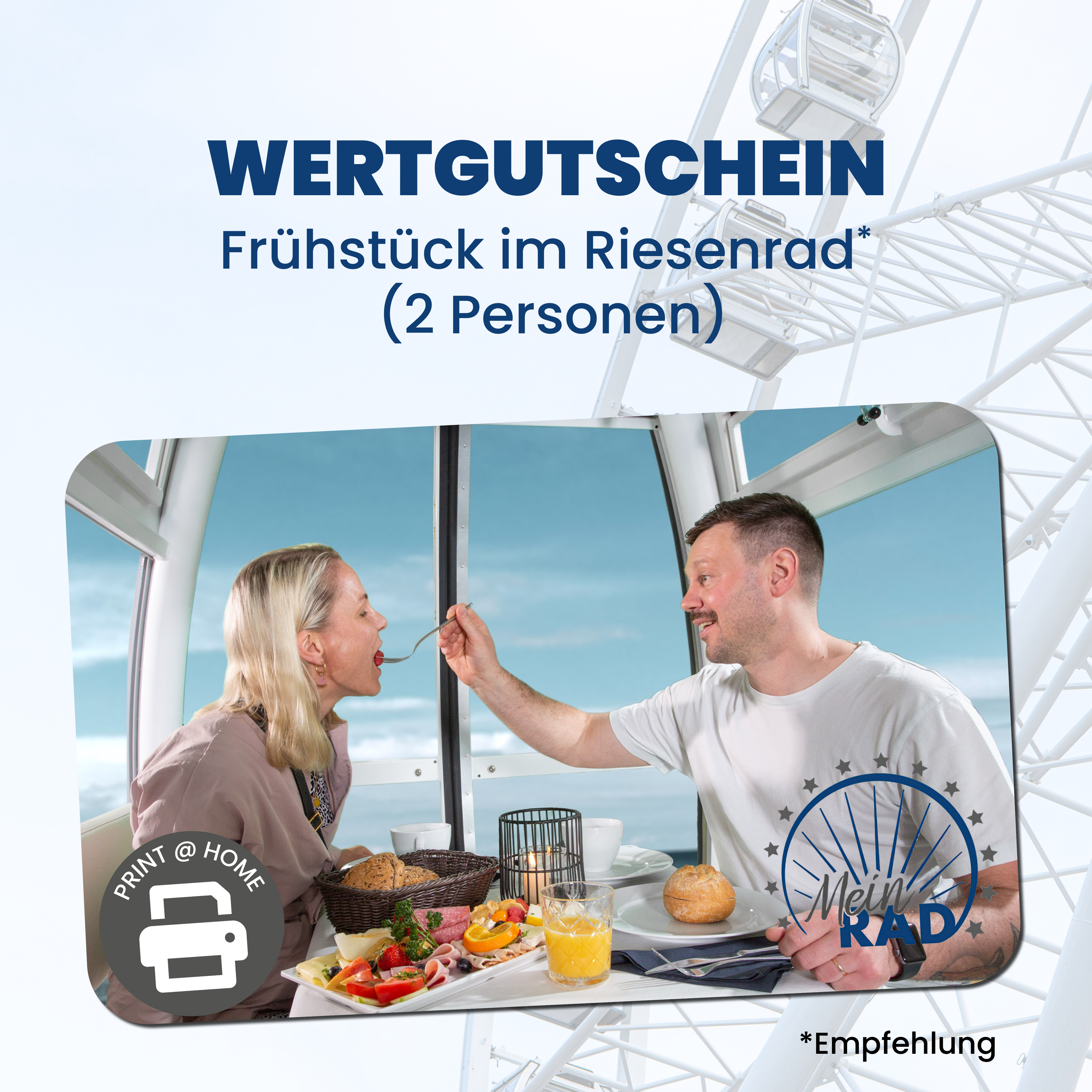 Wertgutschein - Frühstück im Riesenrad –  für 2 Personen