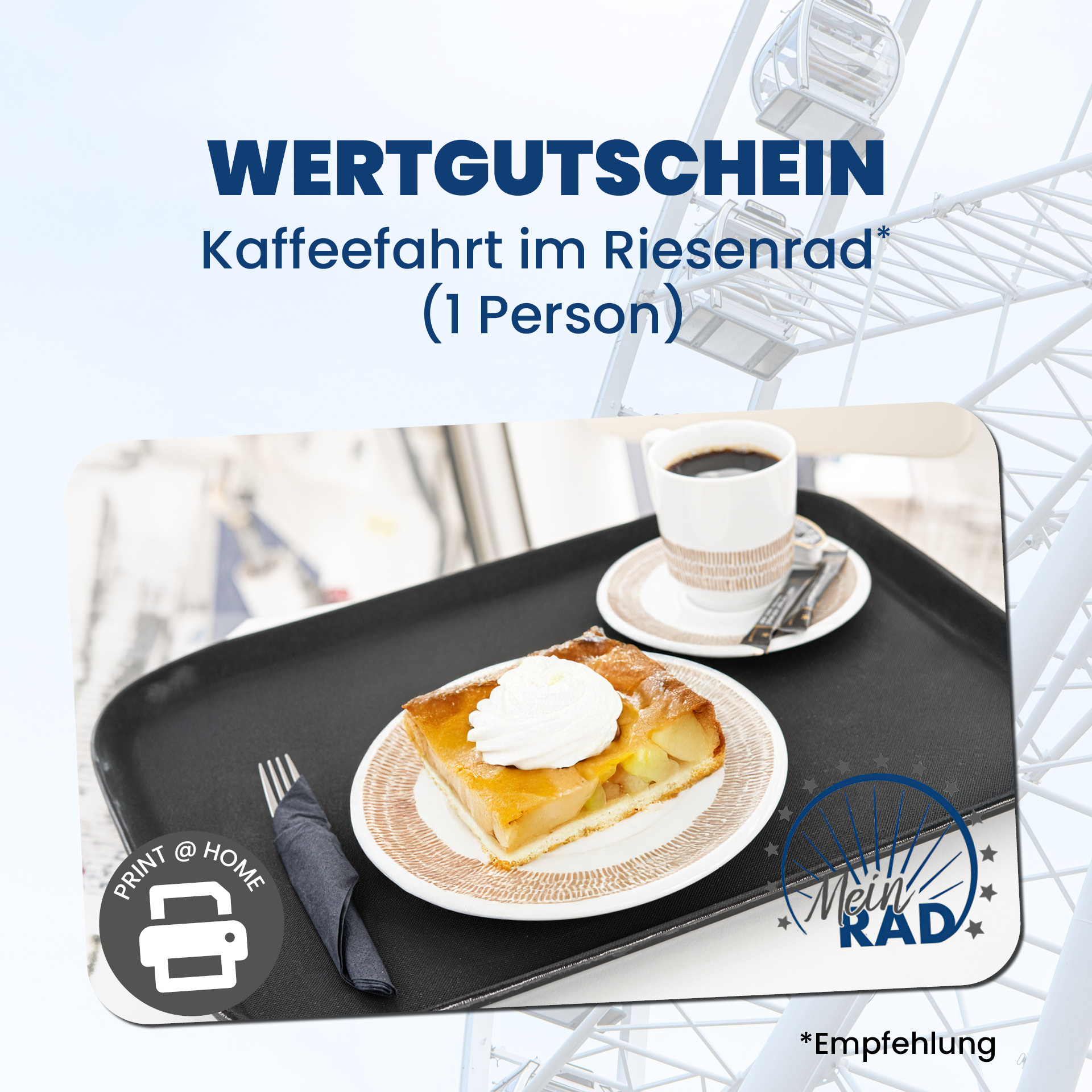 Wertgutschein - Kaffeefahrt im Riesenrad –  für 1 Person