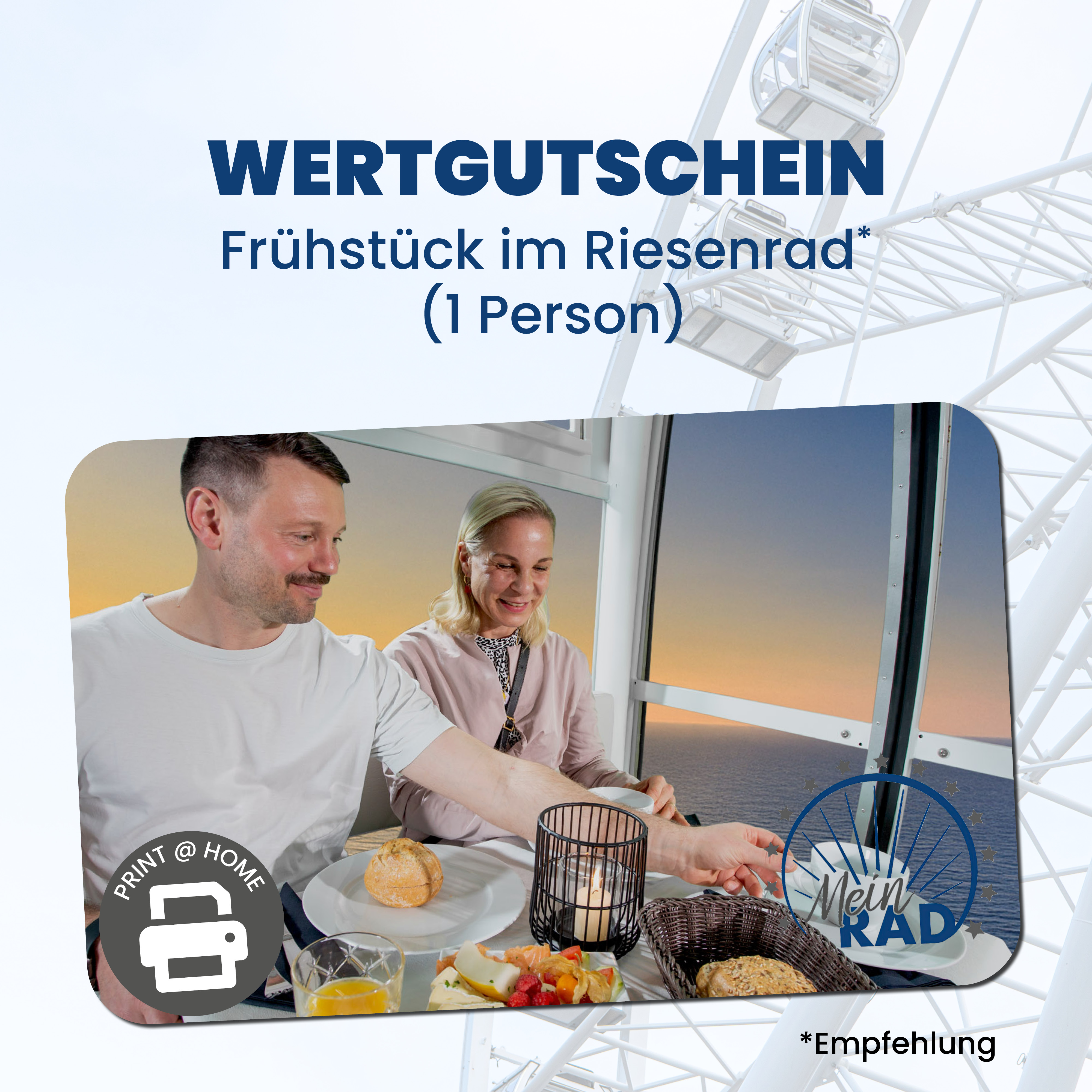 Wertgutschein - Frühstück im Riesenrad –  für 1 Person